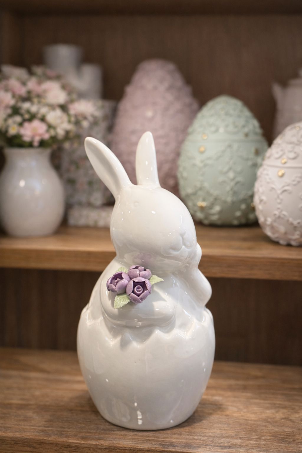 Coniglio con tulipani lilla|L'Arte di Nacchi
