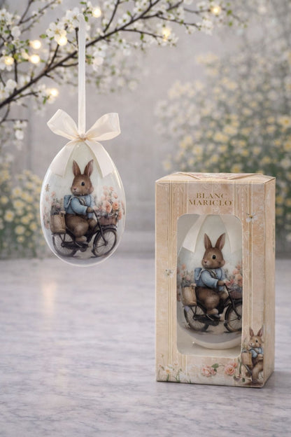 Scatola con decoro uovo di Pasqua  | Blanc Mariclò