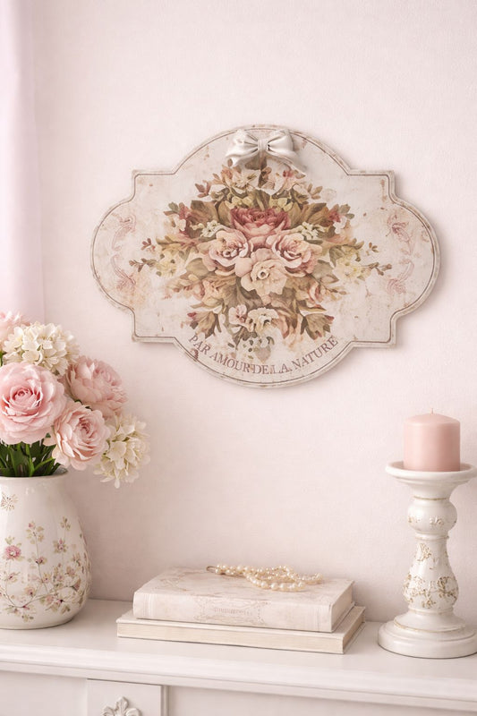 Quadro con fiori vintage rosa| L'Arte di Nacchi