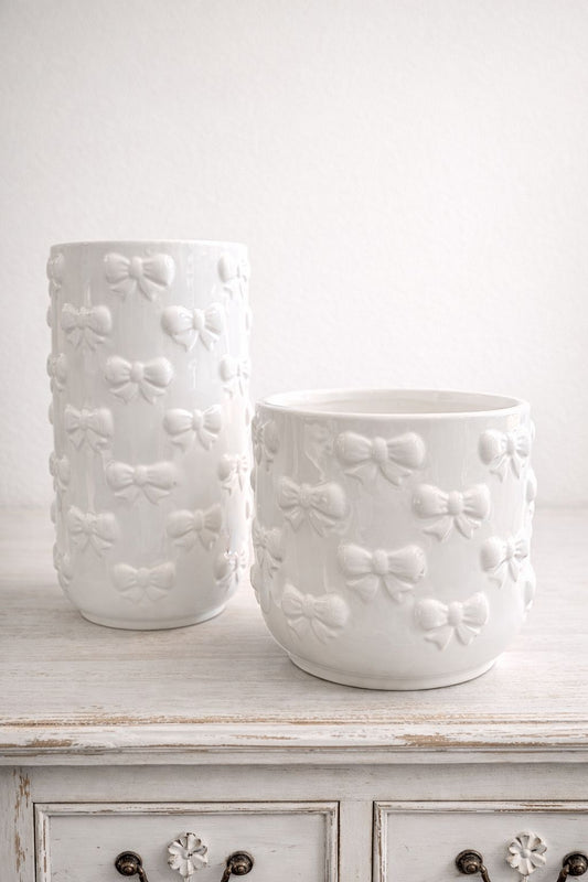 Vaso in ceramica con fiocchi | Arte di Nacchi