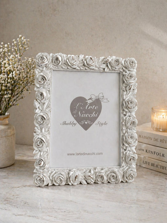 Portafoto cornice 24*19  shabby con rose | Arte di nacchi