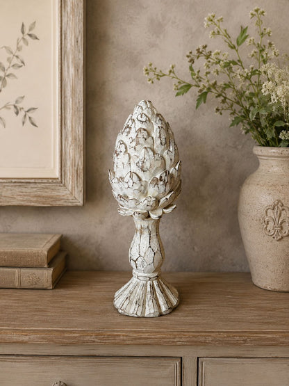 Pigna bianca Shabby Chic h36xh14| L'Arte di Nacchi