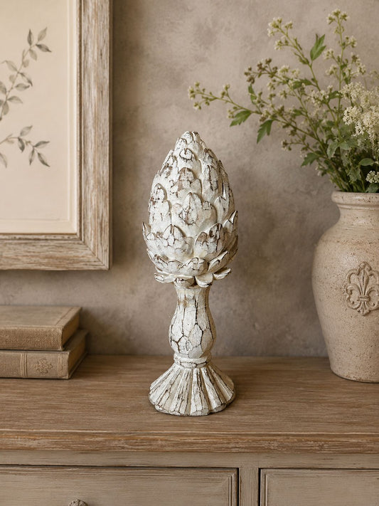 Pigna bianca Shabby Chic h36xh14| L'Arte di Nacchi