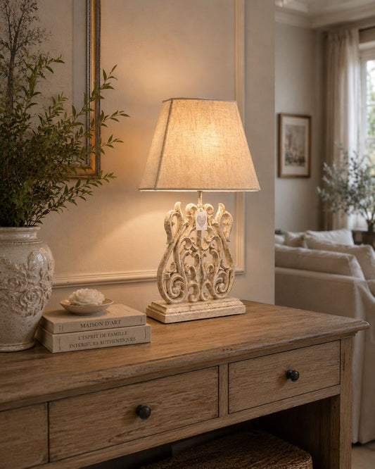 Lampada beige shabby | L'Arte di Nacchi