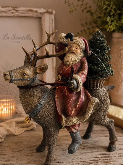 Renna con Babbo Natale | Arte di Nacchi