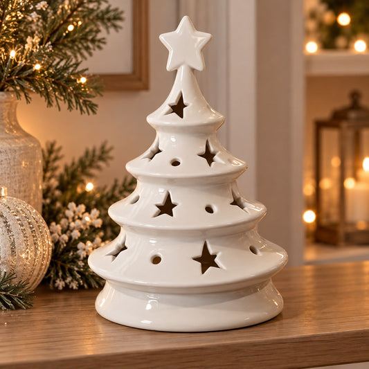 Albero di Natale in ceramica bianca | L'Arte di Nacchi