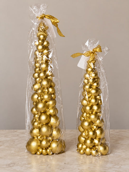 Candela natalizia a forma di albero di Natale dorata 30-22h| Plathea