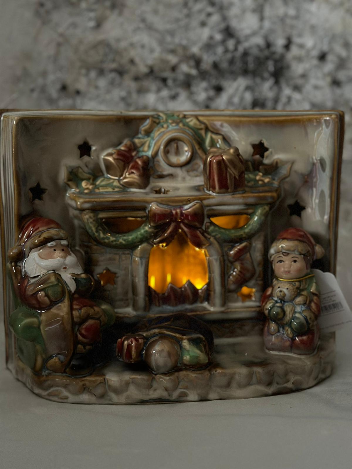 Libro decorato di Natale con led