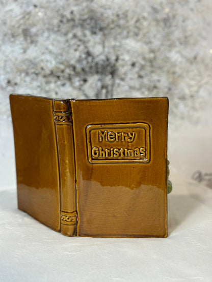 Libro decorato di Natale con led