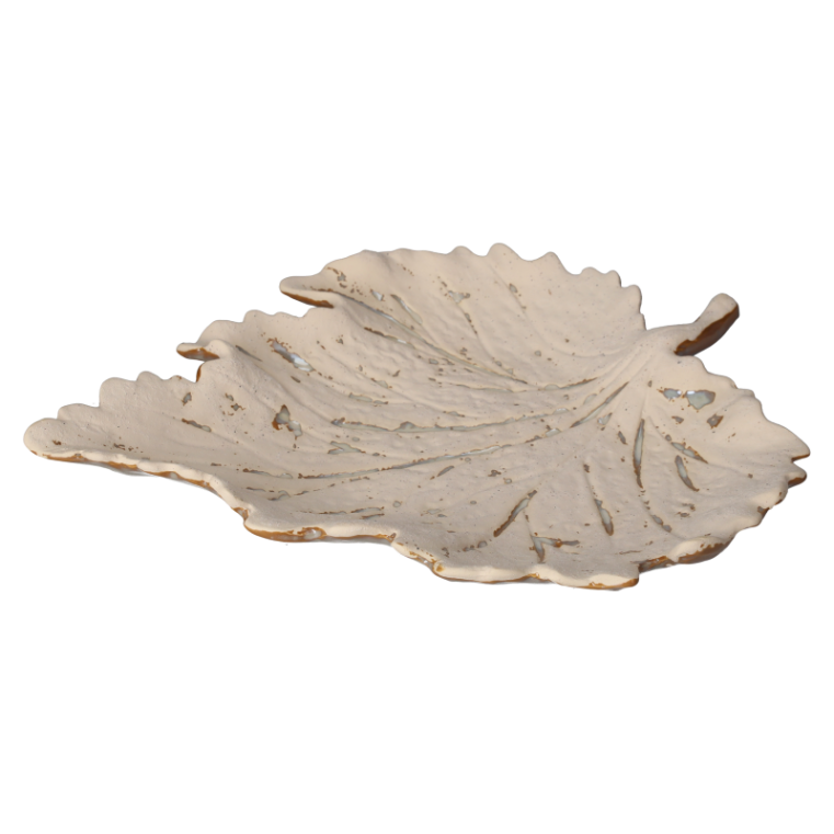 Foglia decorativa in ceramica