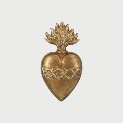 Decoro cuore da appendere dorato