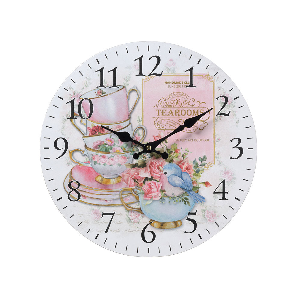 Orologio con fantasia rosa e celeste|L'Arte di Nacchi