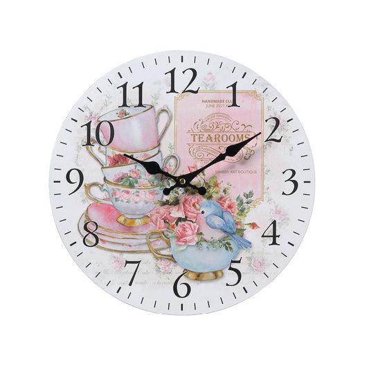 Orologio con fantasia rosa e celeste|L'Arte di Nacchi