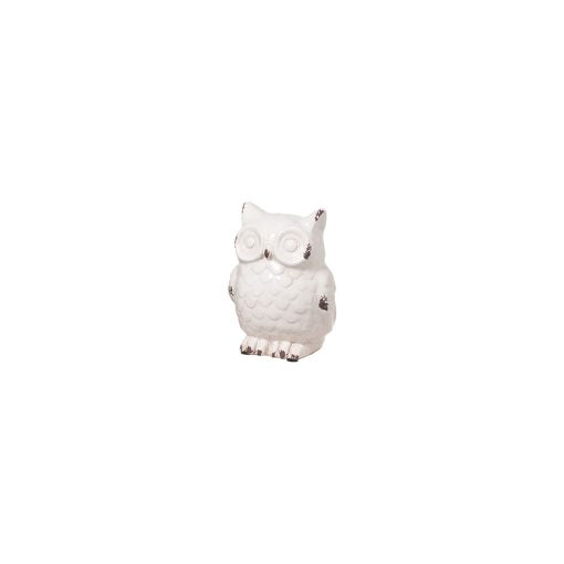 Gufo bianco in ceramica 21cm| L'Arte di Nacchi