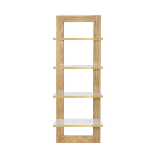 Mensola in legno con 4 scomparti slim effetto marmo