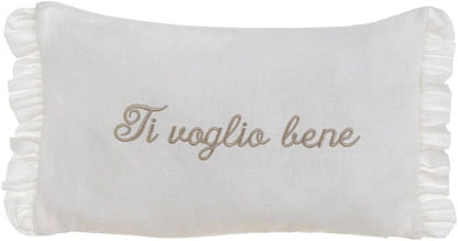 Cuscino allungato " Ti Voglio Bene" |Blanc Mariclò
